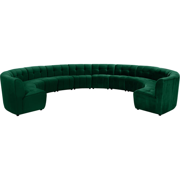 Meridian Limitless Green Velvet 12pc. Modular Sectional IMAGE 1