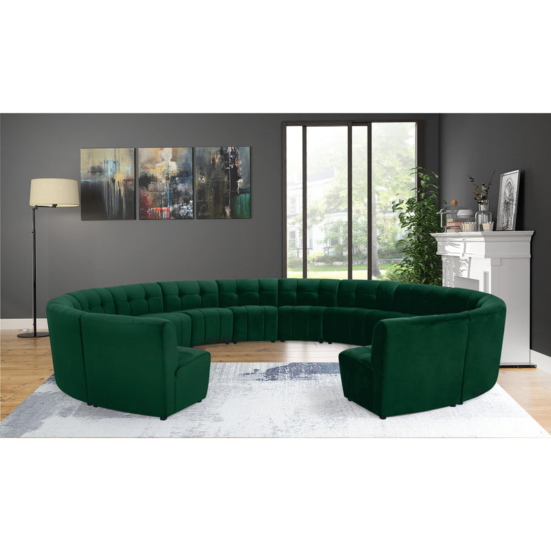 Meridian Limitless Green Velvet 14pc. Modular Sectional IMAGE 11