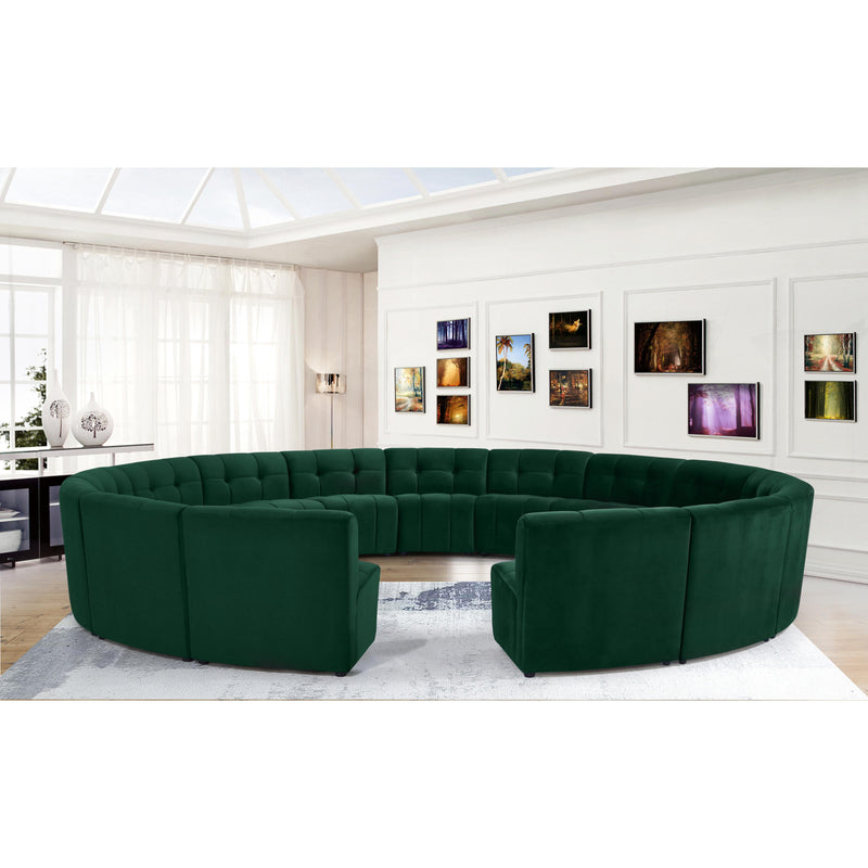 Meridian Limitless Green Velvet 15pc. Modular Sectional IMAGE 11