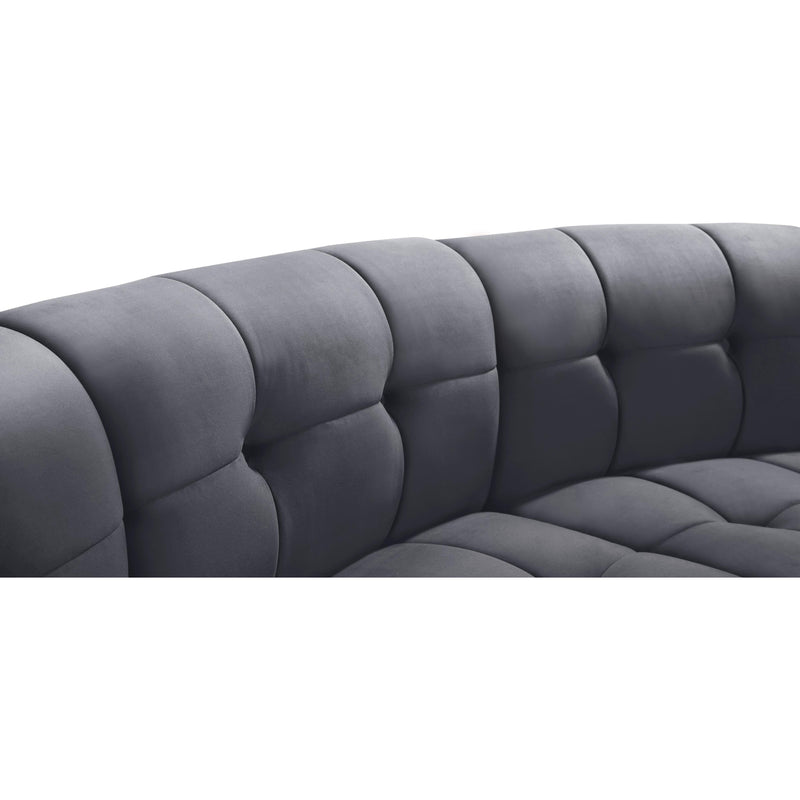 Meridian Limitless Grey Velvet 15pc. Modular Sectional IMAGE 4