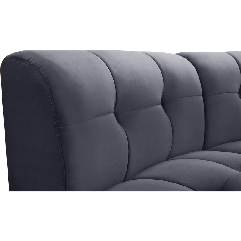 Meridian Limitless Grey Velvet 15pc. Modular Sectional IMAGE 7