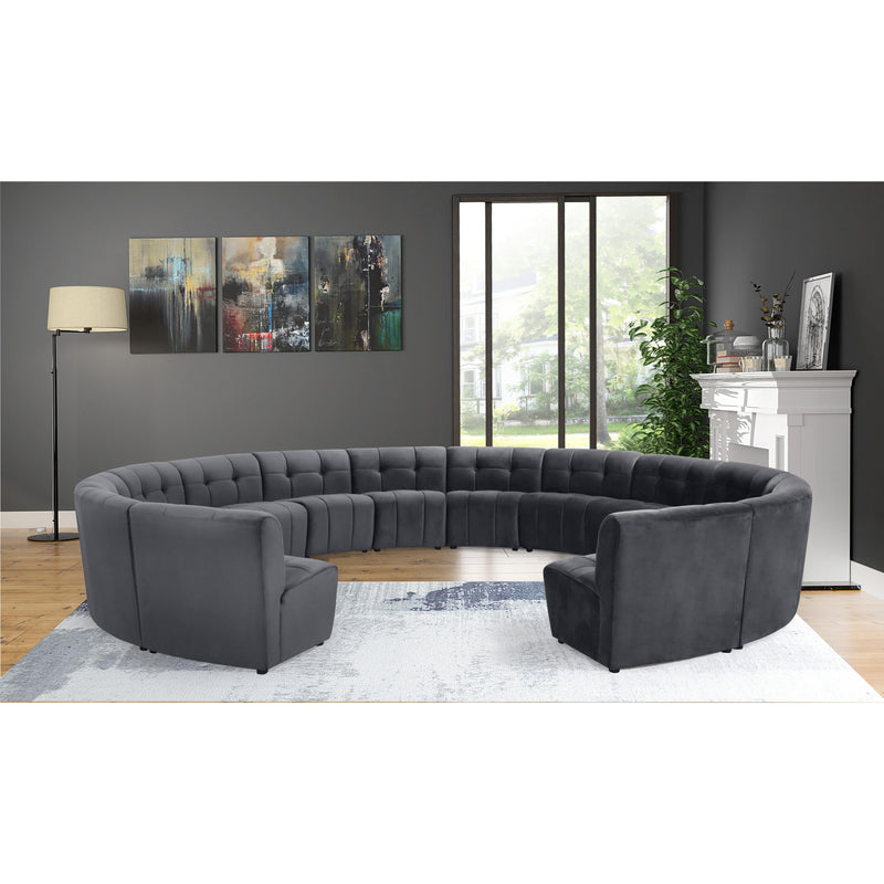 Meridian Limitless Grey Velvet 14pc. Modular Sectional IMAGE 11