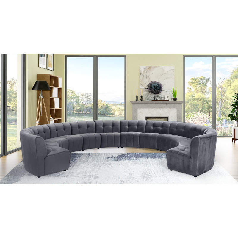 Meridian Limitless Grey Velvet 13pc. Modular Sectional IMAGE 12