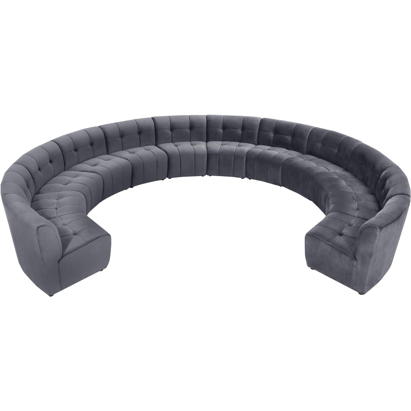 Meridian Limitless Grey Velvet 13pc. Modular Sectional IMAGE 4