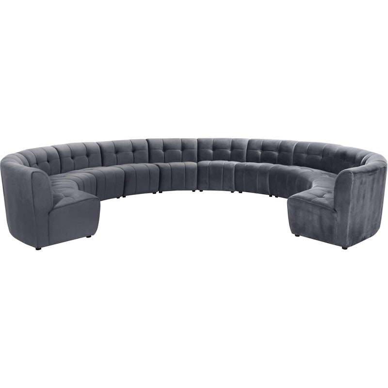 Meridian Limitless Grey Velvet 12pc. Modular Sectional IMAGE 1