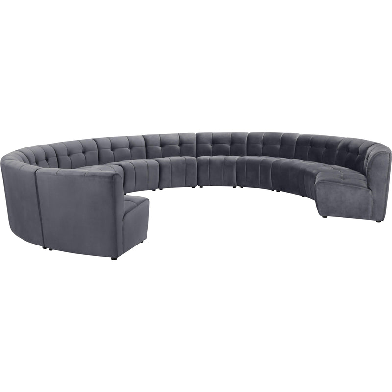 Meridian Limitless Grey Velvet 12pc. Modular Sectional IMAGE 2