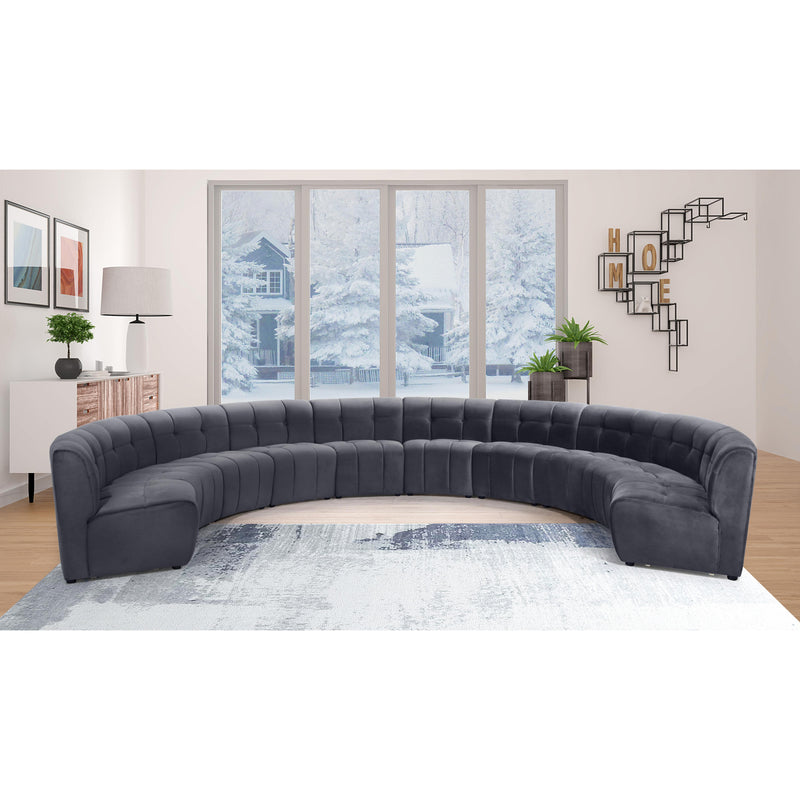 Meridian Limitless Grey Velvet 10pc. Modular Sectional IMAGE 12