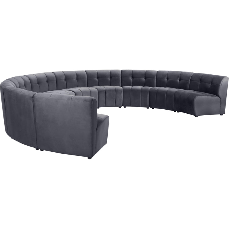 Meridian Limitless Grey Velvet 10pc. Modular Sectional IMAGE 2