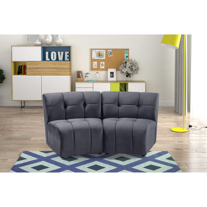 Meridian Limitless Grey Velvet 2pc. Modular Sectional IMAGE 12