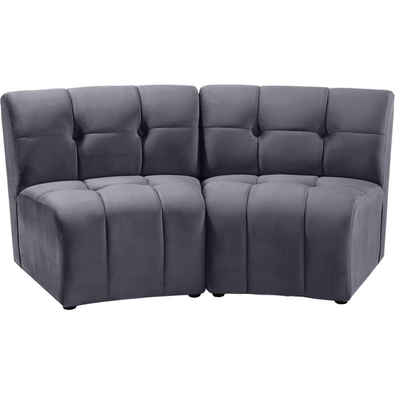 Meridian Limitless Grey Velvet 2pc. Modular Sectional IMAGE 1