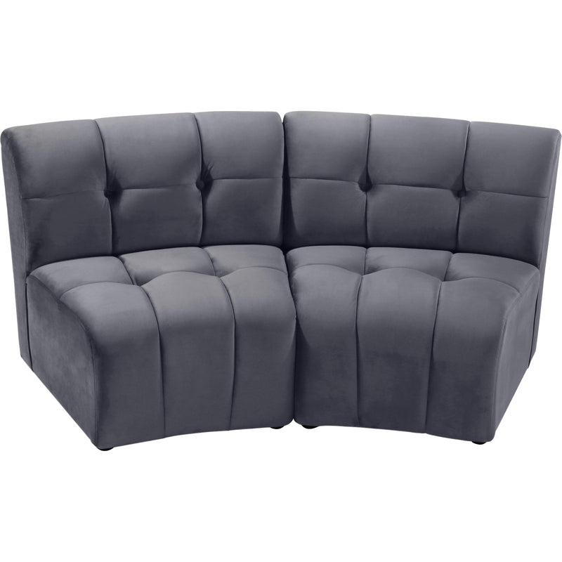 Meridian Limitless Grey Velvet 2pc. Modular Sectional IMAGE 4