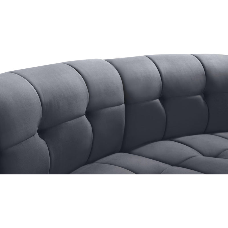 Meridian Limitless Grey Velvet 2pc. Modular Sectional IMAGE 5