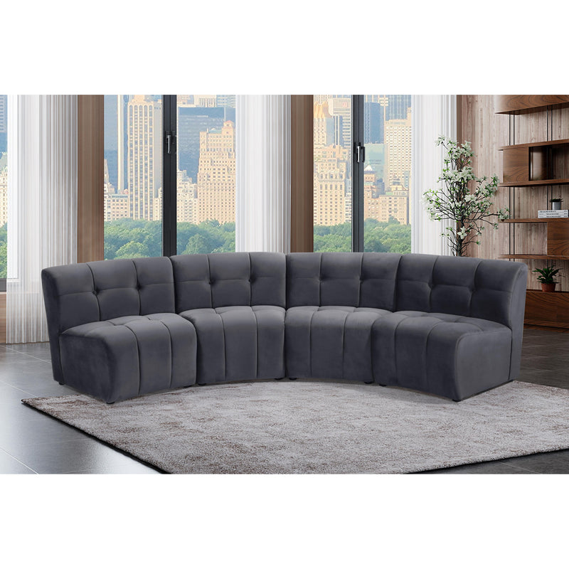 Meridian Limitless Grey Velvet 4pc. Modular Sectional IMAGE 13