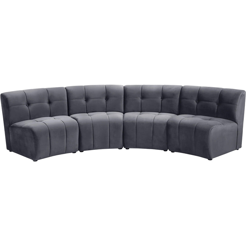 Meridian Limitless Grey Velvet 4pc. Modular Sectional IMAGE 1