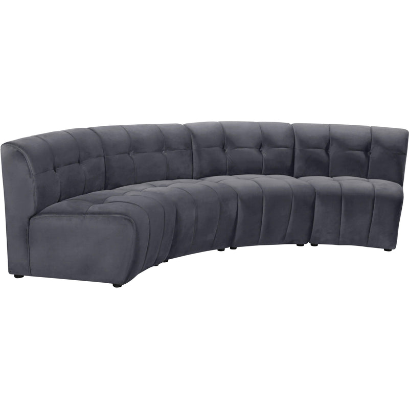 Meridian Limitless Grey Velvet 4pc. Modular Sectional IMAGE 2