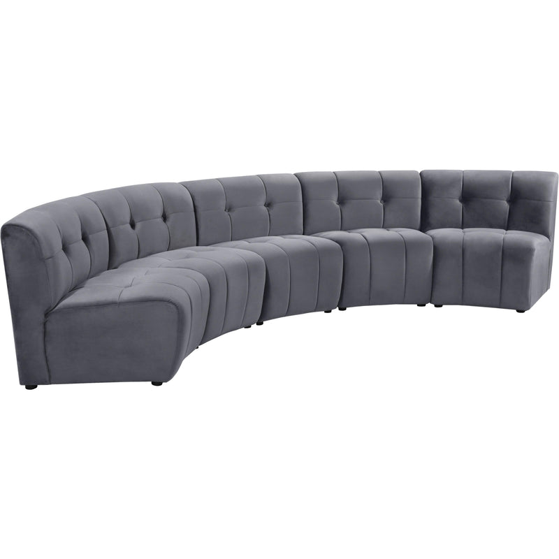 Meridian Limitless Grey Velvet 5pc. Modular Sectional IMAGE 2