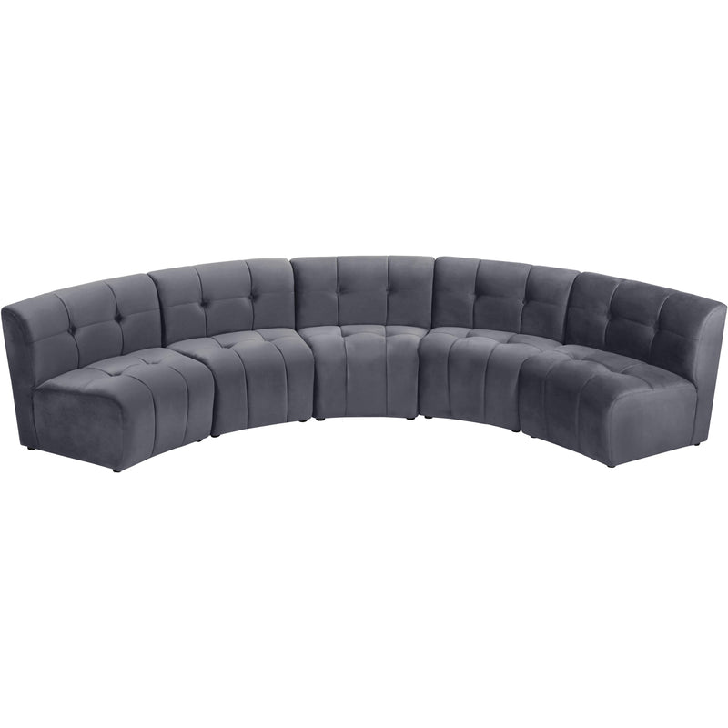 Meridian Limitless Grey Velvet 5pc. Modular Sectional IMAGE 4