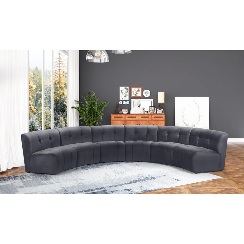 Meridian Limitless Grey Velvet 6pc. Modular Sectional IMAGE 11