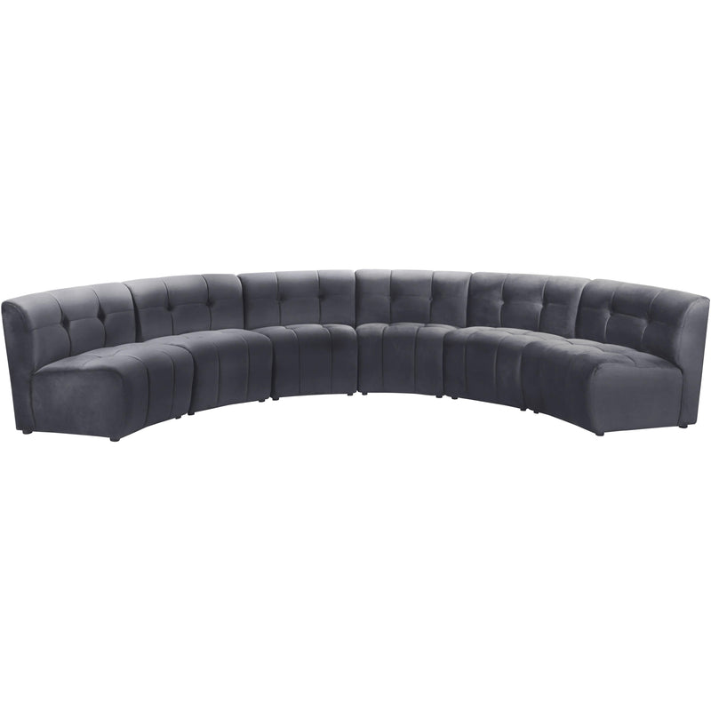 Meridian Limitless Grey Velvet 6pc. Modular Sectional IMAGE 1