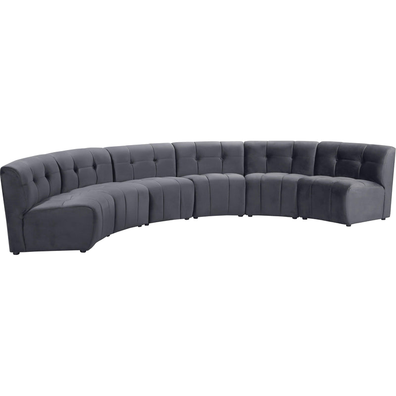 Meridian Limitless Grey Velvet 6pc. Modular Sectional IMAGE 2