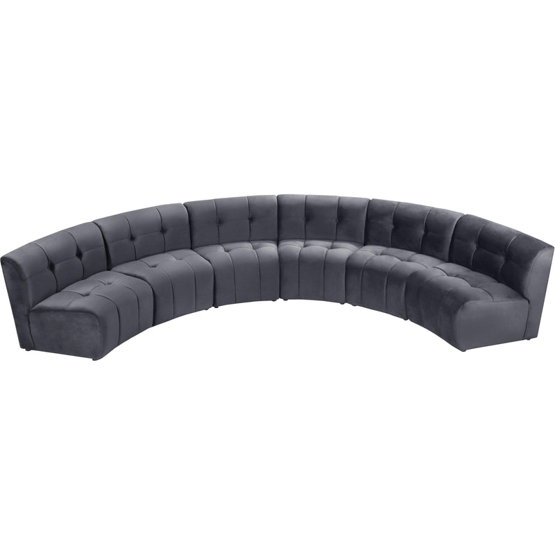 Meridian Limitless Grey Velvet 6pc. Modular Sectional IMAGE 4