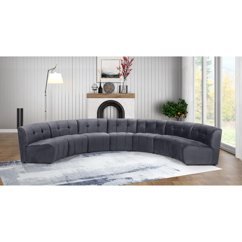 Meridian Limitless Grey Velvet 7pc. Modular Sectional IMAGE 12