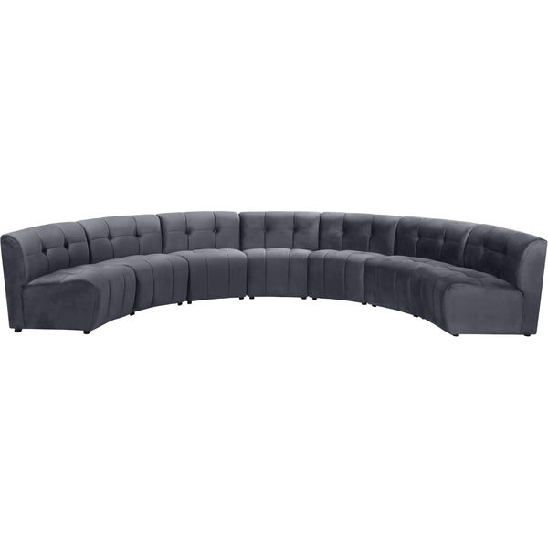 Meridian Limitless Grey Velvet 7pc. Modular Sectional IMAGE 1