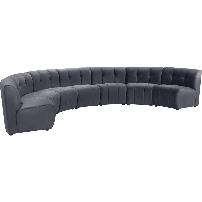 Meridian Limitless Grey Velvet 7pc. Modular Sectional IMAGE 2