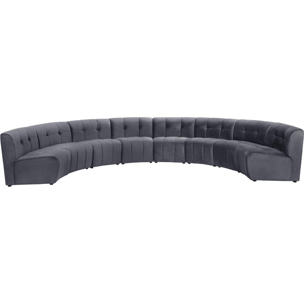 Meridian Limitless Grey Velvet 8pc. Modular Sectional IMAGE 1