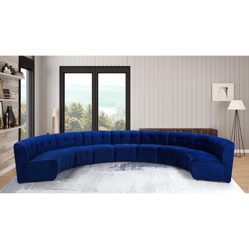 Meridian Limitless Navy Velvet 9pc. Modular Sectional IMAGE 12