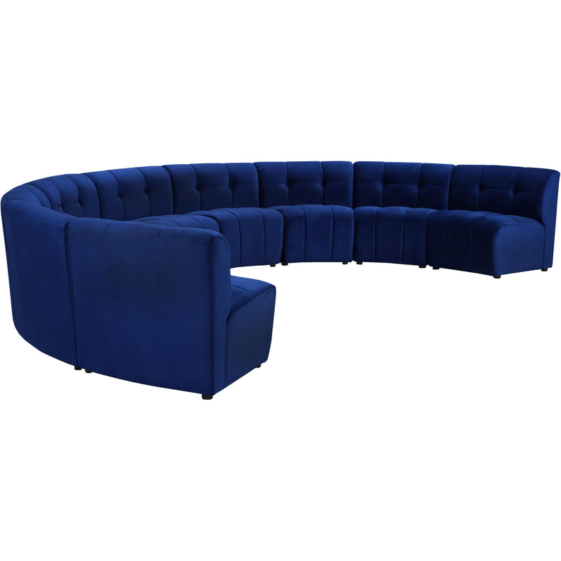 Meridian Limitless Navy Velvet 9pc. Modular Sectional IMAGE 2