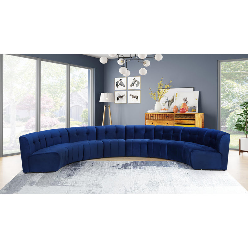 Meridian Limitless Navy Velvet 8pc. Modular Sectional IMAGE 12