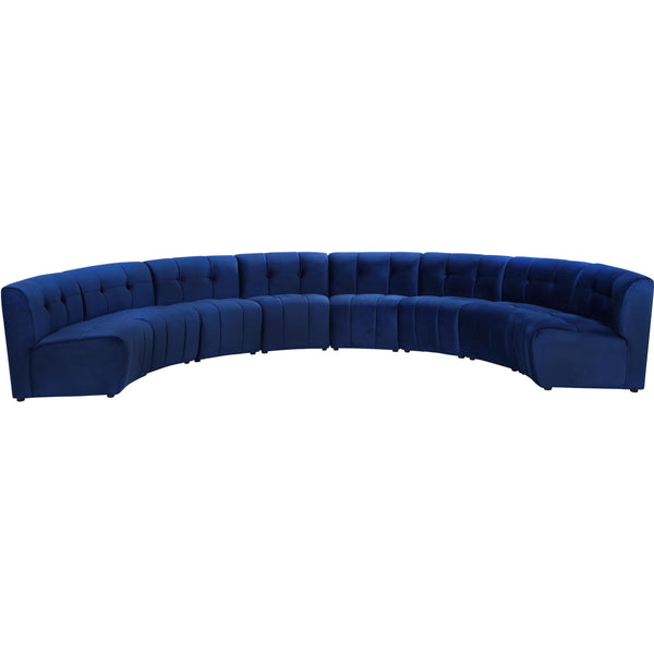 Meridian Limitless Navy Velvet 8pc. Modular Sectional IMAGE 1