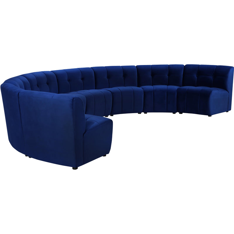 Meridian Limitless Navy Velvet 8pc. Modular Sectional IMAGE 2