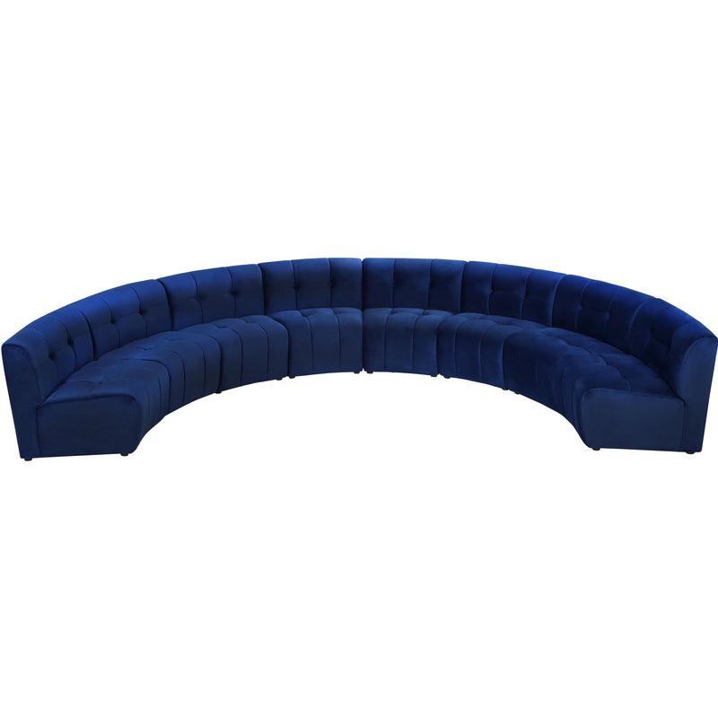 Meridian Limitless Navy Velvet 8pc. Modular Sectional IMAGE 4