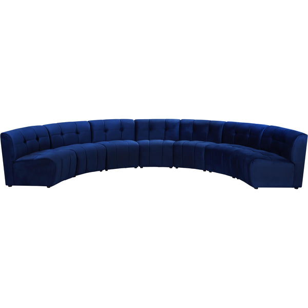 Meridian Limitless Navy Velvet 7pc. Modular Sectional IMAGE 1