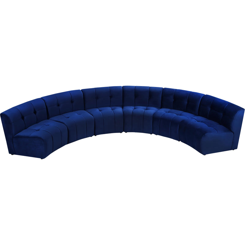 Meridian Limitless Navy Velvet 6pc. Modular Sectional IMAGE 4