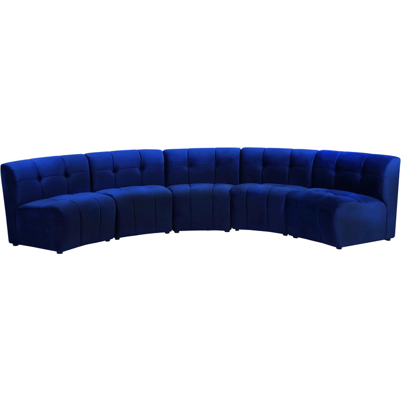 Meridian Limitless Navy Velvet 5pc. Modular Sectional IMAGE 1