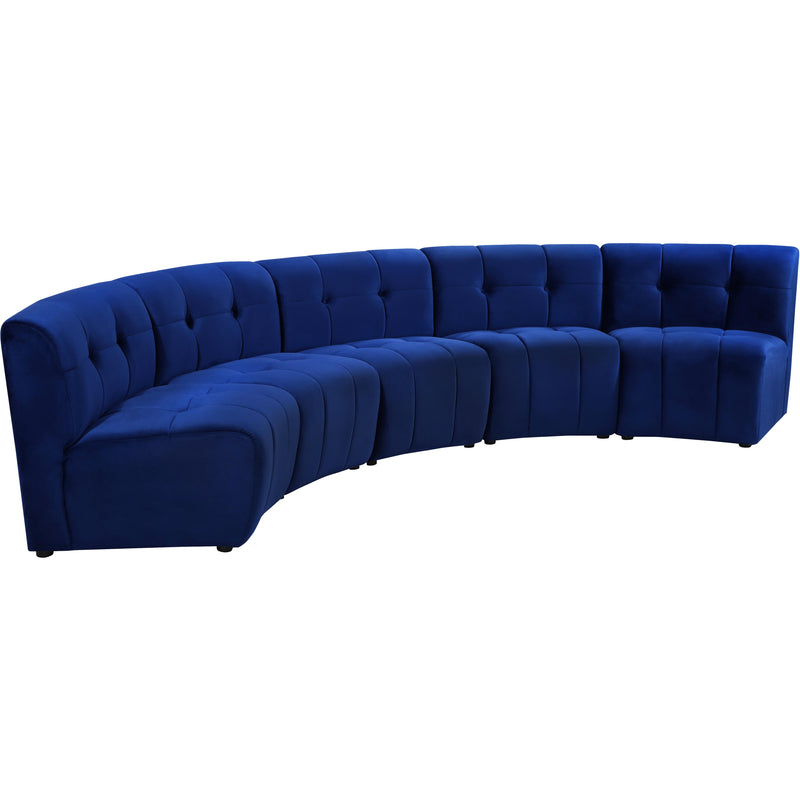 Meridian Limitless Navy Velvet 5pc. Modular Sectional IMAGE 2