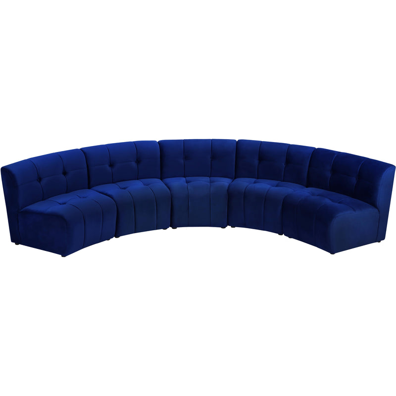 Meridian Limitless Navy Velvet 5pc. Modular Sectional IMAGE 4