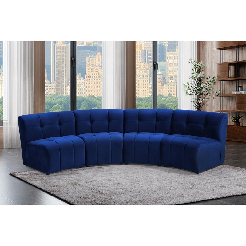 Meridian Limitless Navy Velvet 4pc. Modular Sectional IMAGE 13