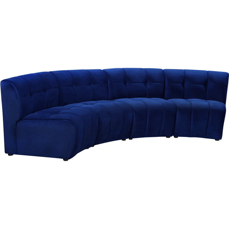 Meridian Limitless Navy Velvet 4pc. Modular Sectional IMAGE 2