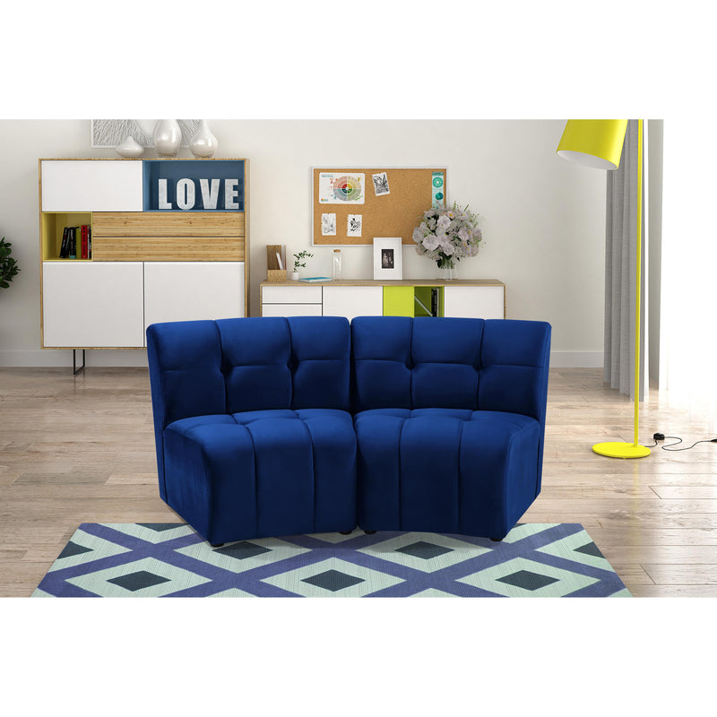 Meridian Limitless Navy Velvet 2pc. Modular Sectional IMAGE 12