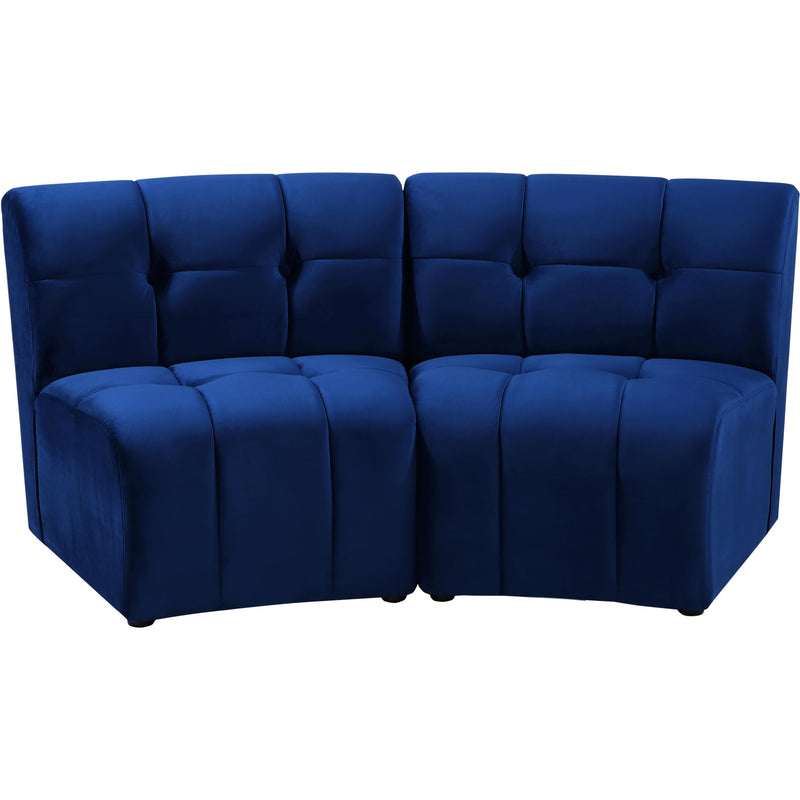 Meridian Limitless Navy Velvet 2pc. Modular Sectional IMAGE 1