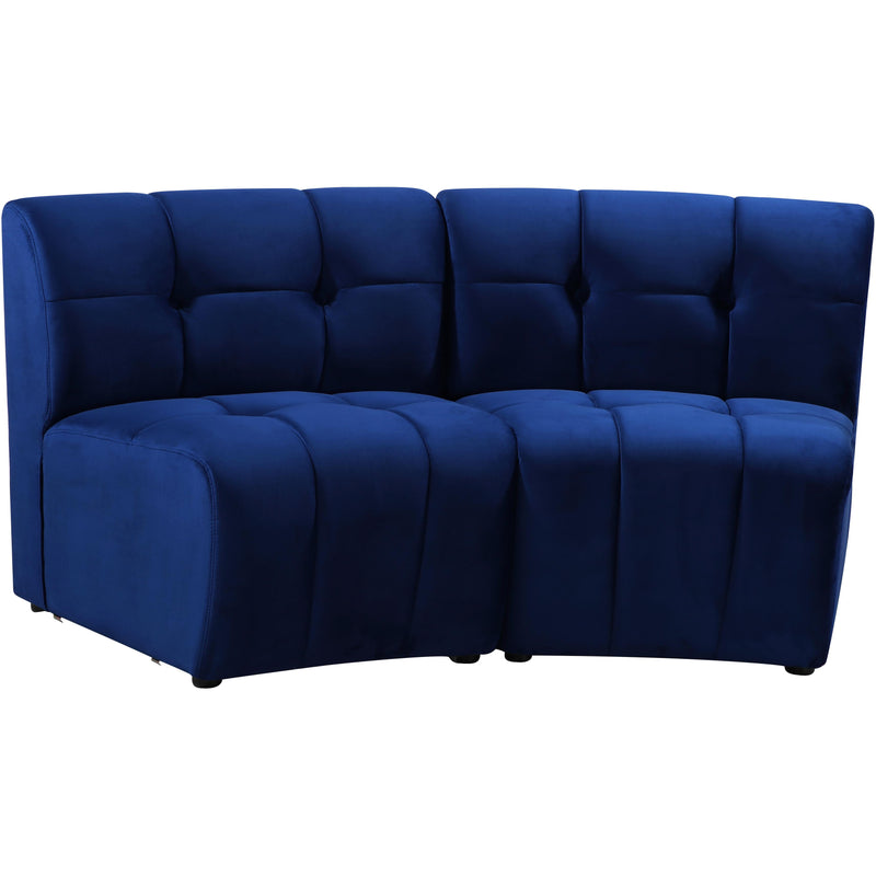 Meridian Limitless Navy Velvet 2pc. Modular Sectional IMAGE 2