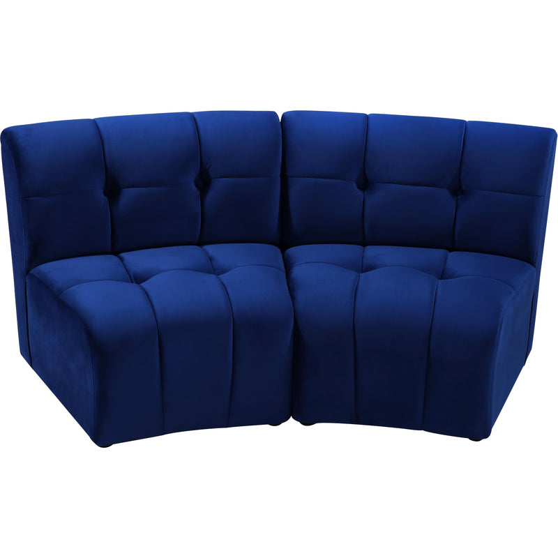 Meridian Limitless Navy Velvet 2pc. Modular Sectional IMAGE 4