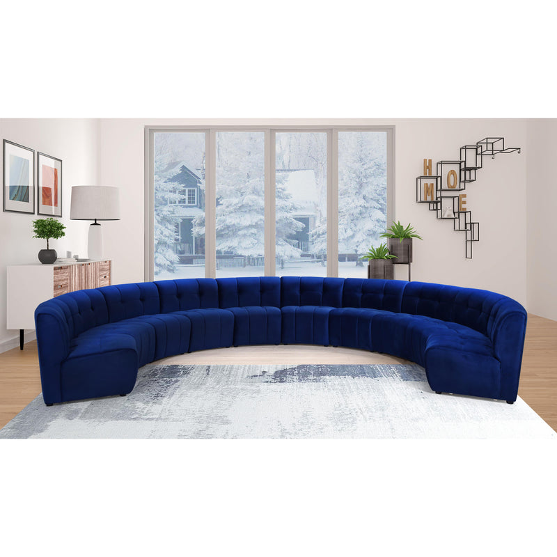 Meridian Limitless Navy Velvet 10pc. Modular Sectional IMAGE 12