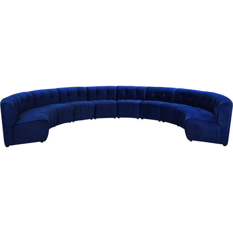 Meridian Limitless Navy Velvet 10pc. Modular Sectional IMAGE 1