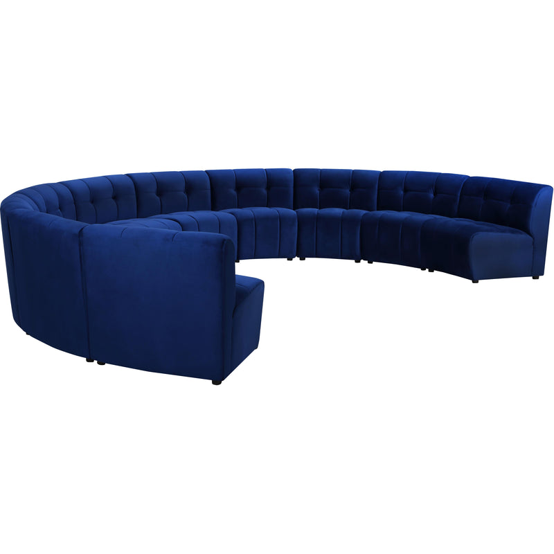 Meridian Limitless Navy Velvet 10pc. Modular Sectional IMAGE 2