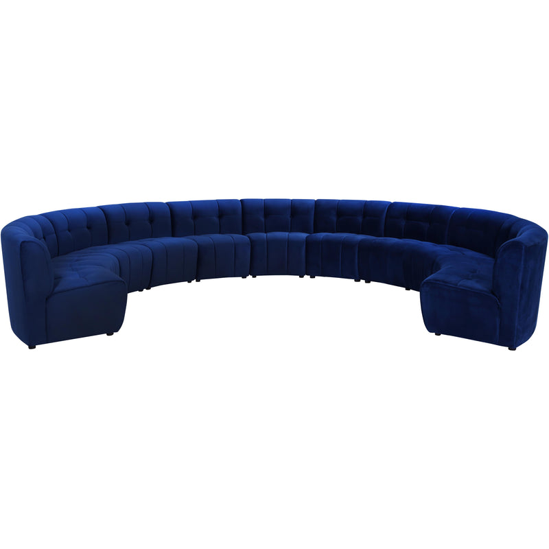 Meridian Limitless Navy Velvet 11pc. Modular Sectional IMAGE 1